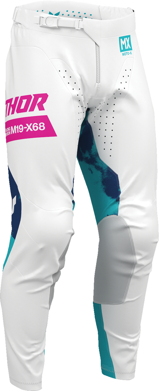 THOR Launchmode Bleach Pants - White/Aqua - US 38 2901-12317
