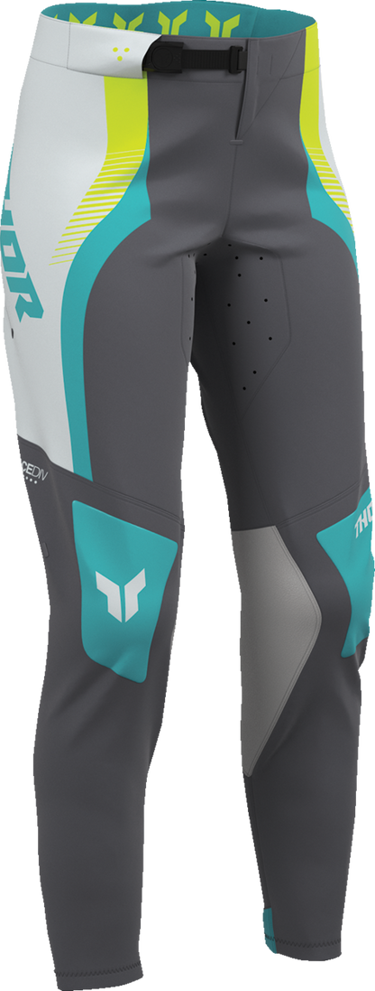 THOR Women's Sportmode Velocity Pants - Gray/Aqua - US 13/14 2902-0414