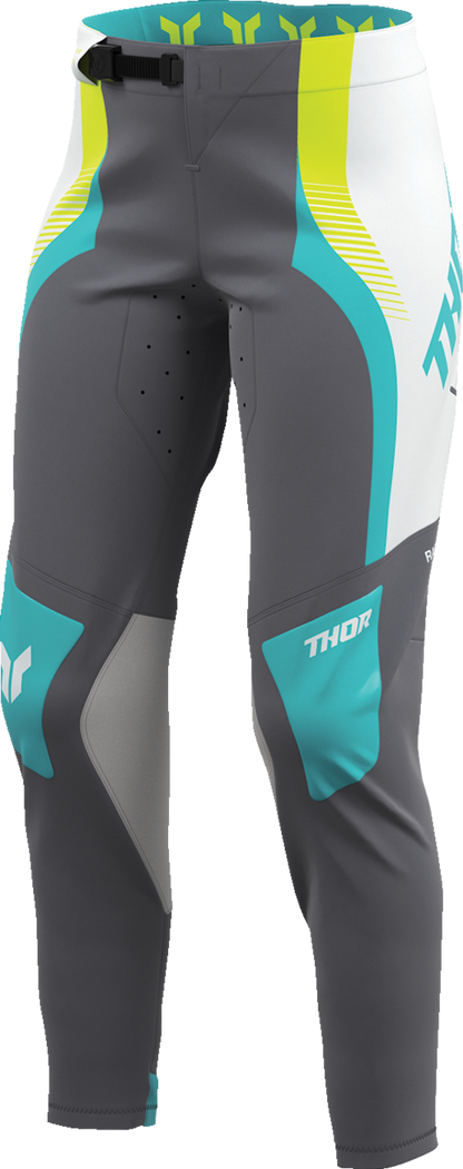 THOR Women's Sportmode Velocity Pants - Gray/Aqua - US 11/12 2902-0413