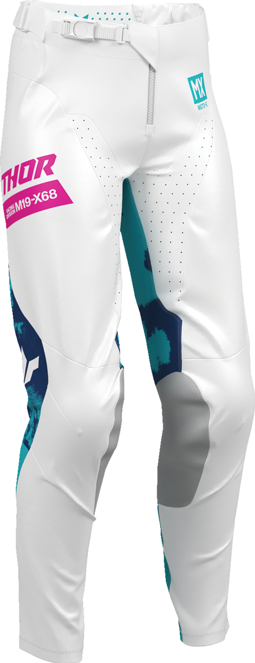 THOR Women's Launchmode Bleach Pants - White/Aqua - US 3/4 2902-0417