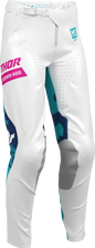 THOR Women's Launchmode Bleach Pants - White/Aqua - US 3/4 2902-0417
