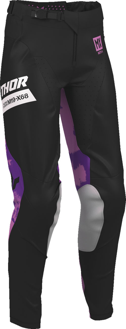 THOR Women's Launchmode Bleach Pants - Black/Orchid - US 3/4 2902-0425