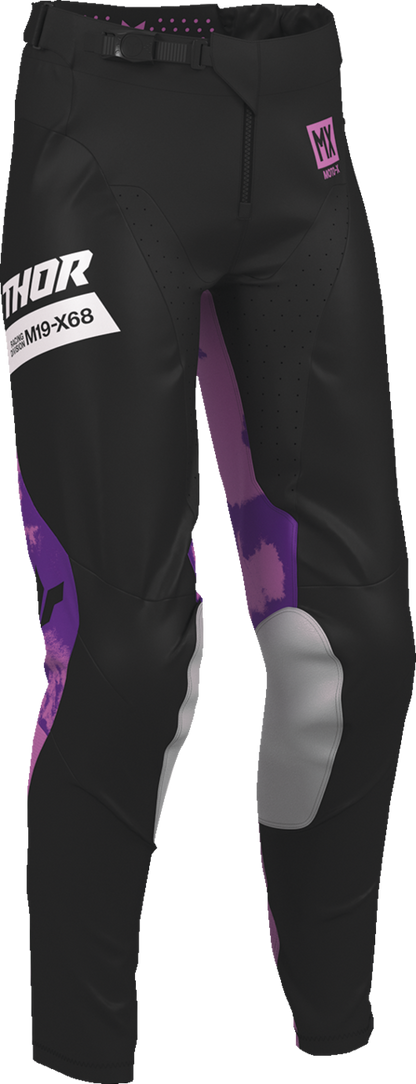 THOR Women's Launchmode Bleach Pants - Black/Orchid - US 3/4 2902-0425
