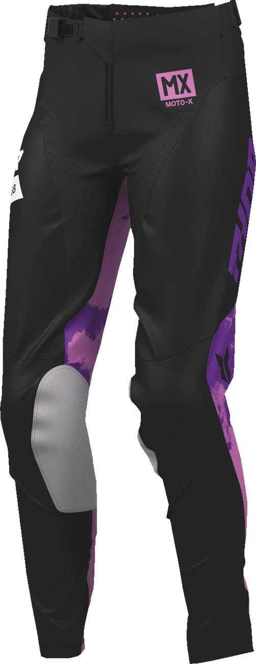 THOR Women's Launchmode Bleach Pants - Black/Orchid - US 3/4 2902-0425