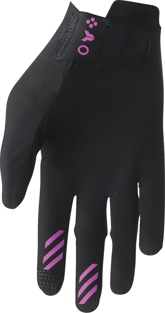 THOR Women's Sportmode Iconic Gloves - Black/Orchid - XL 3331-0287