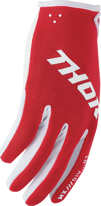 THOR Youth Ridemode Static Gloves - Red - XS 3332-1926