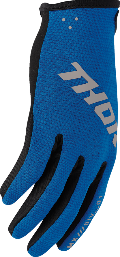 THOR Youth Ridemode Static Gloves - Blue - XS 3332-1930