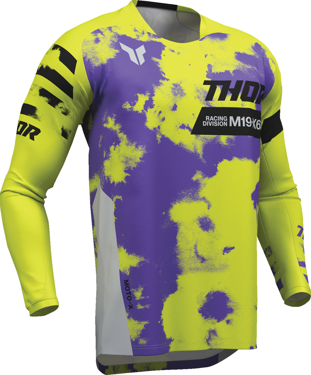 THOR Youth Launchmode Bleach Jersey - Gray/Acid - Medium 2912-2581