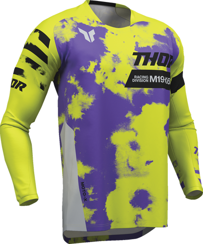 THOR Youth Launchmode Bleach Jersey - Gray/Acid - Medium 2912-2581