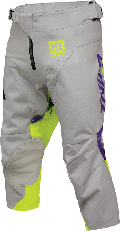 THOR Youth Launchmode Bleach Pants - Gray/Acid - US 28 2903-2620