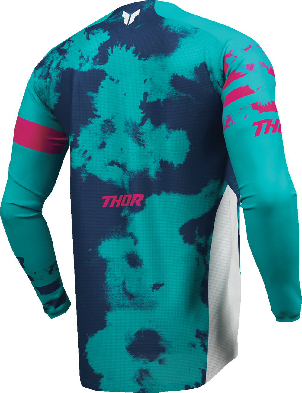 THOR Youth Launchmode Bleach Jersey - White/Aqua - XL 2912-2589