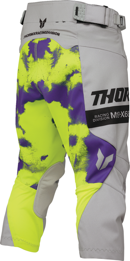 THOR Youth Launchmode Bleach Pants - Gray/Acid - US 28 2903-2620