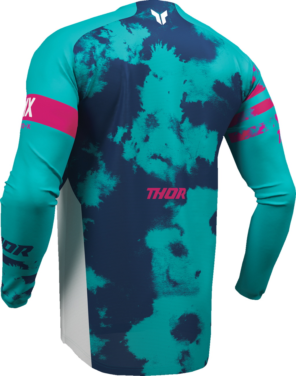 THOR Youth Launchmode Bleach Jersey - White/Aqua - XL 2912-2589