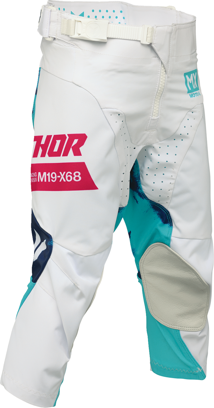 THOR Youth Launchmode Bleach Pants - White/Aqua - US 22 2903-2623