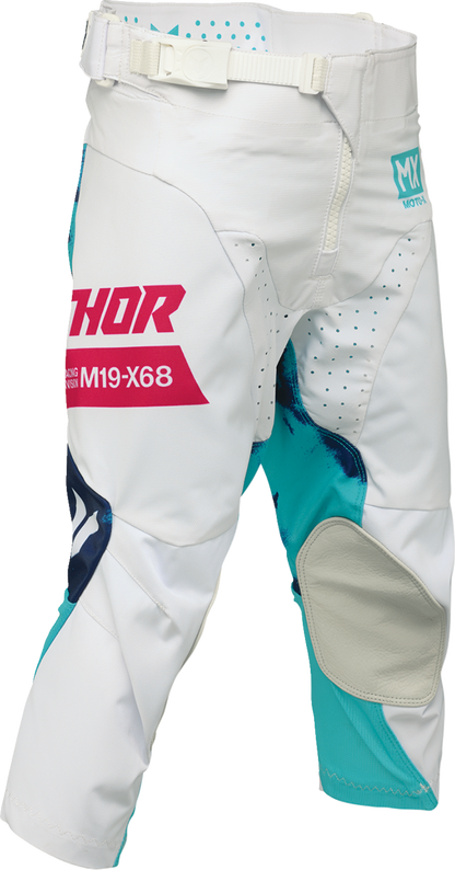 THOR Youth Launchmode Bleach Pants - White/Aqua - US 22 2903-2623