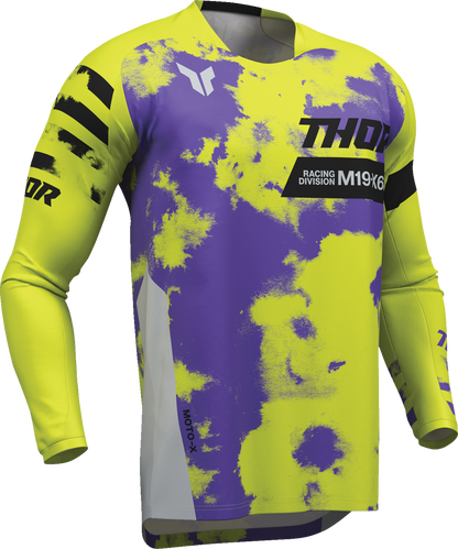 THOR Launchmode Bleach Jersey - Gray/Acid - Large 2910-8402