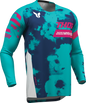 THOR Launchmode Bleach Jersey - White/Aqua - Large 2910-8408