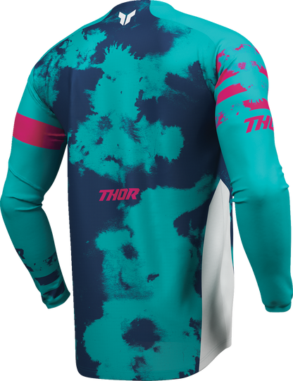 THOR Launchmode Bleach Jersey - White/Aqua - Large 2910-8408