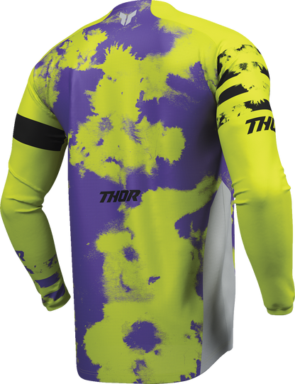 THOR Launchmode Bleach Jersey - Gray/Acid - Large 2910-8402