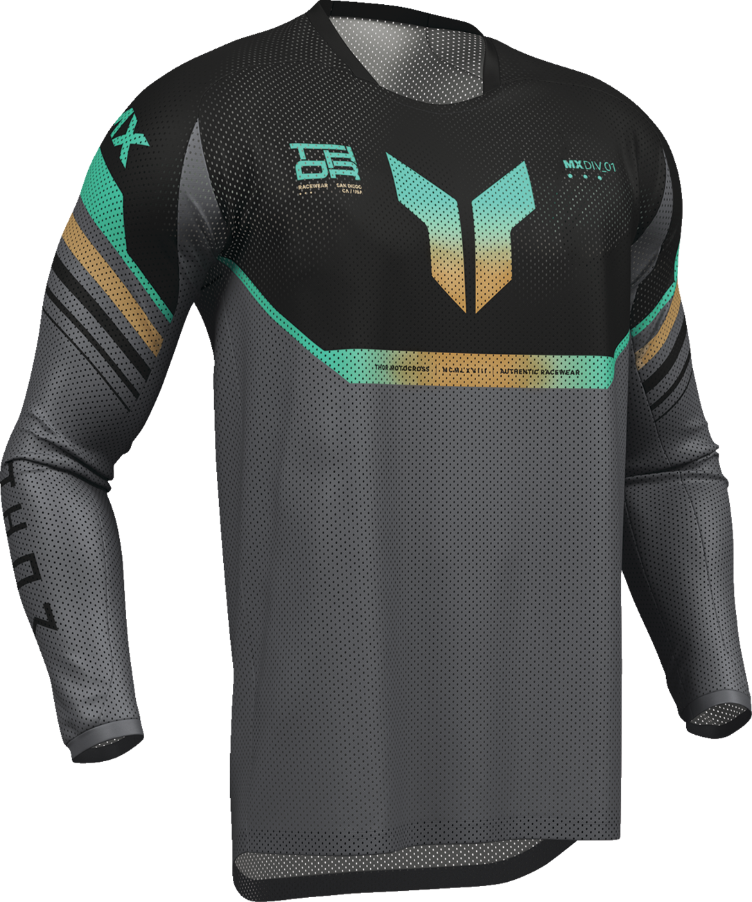 THOR Launchmode Air Raptor Jersey - Black/Charcoal - Large 2910-8432