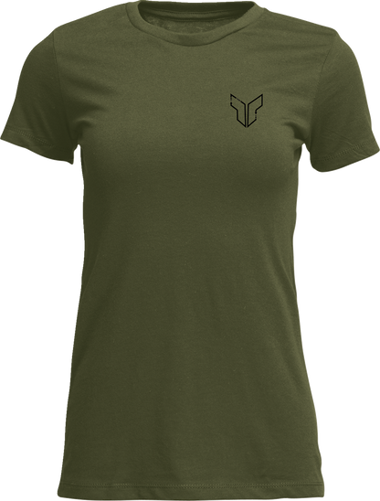 THOR Women's Patched Up T-Shirt - Military Green - XL 3031-4337