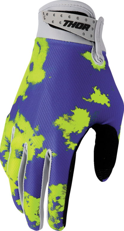 THOR Launchmode Bleach Gloves - Gray/Acid - XL 3330-8323