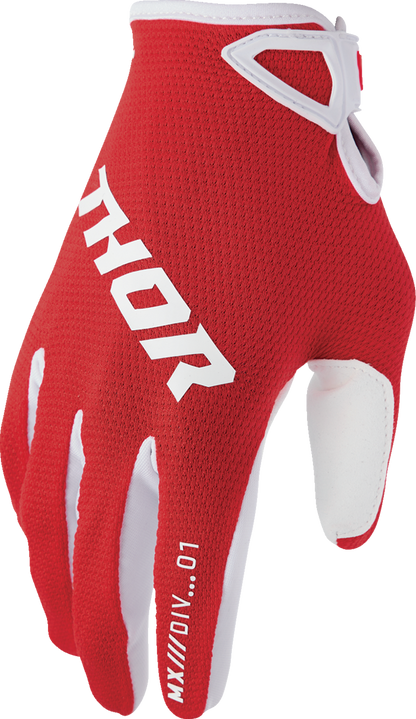 THOR Youth Ridemode Static Gloves - Red - Large 3332-1929