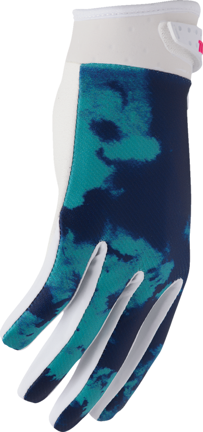 THOR Launchmode Bleach Gloves - White/Aqua - Large 3330-8328