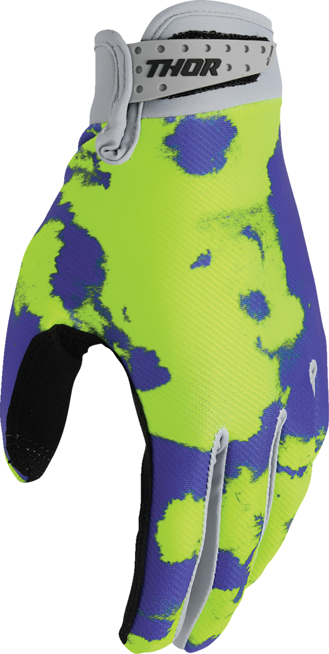 THOR Launchmode Bleach Gloves - Gray/Acid - XL 3330-8323