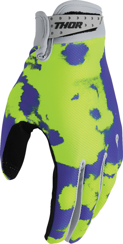 THOR Launchmode Bleach Gloves - Gray/Acid - XL 3330-8323
