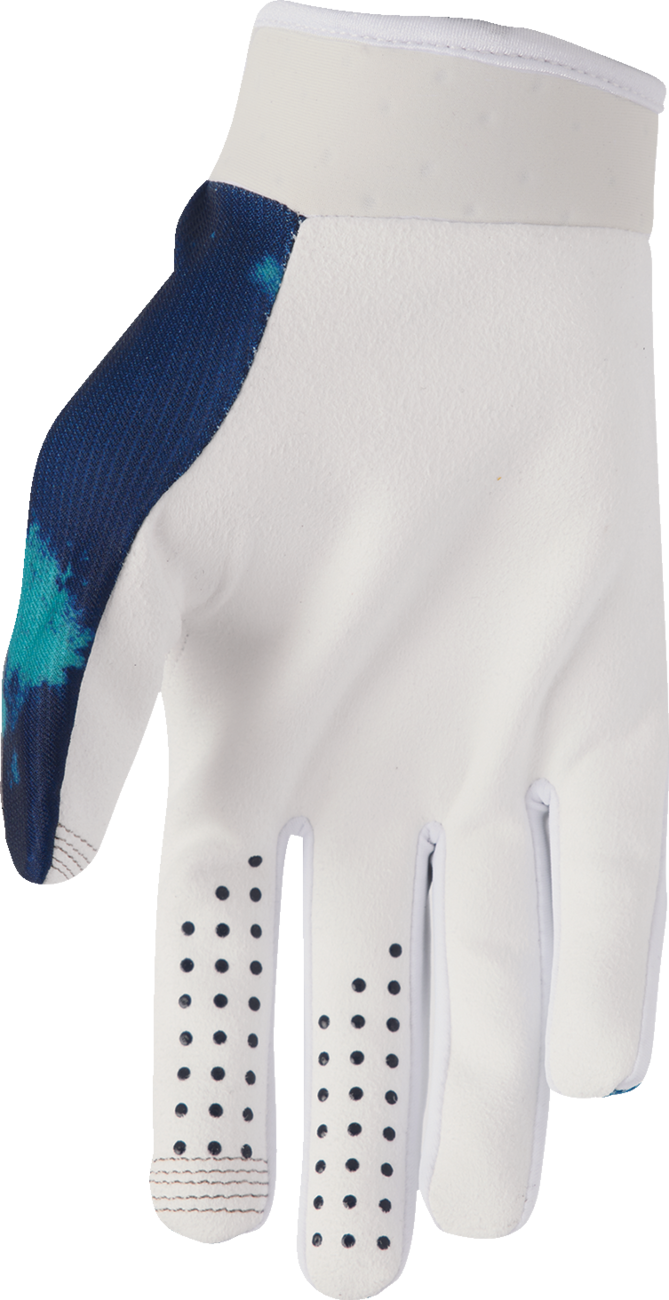 THOR Launchmode Bleach Gloves - White/Aqua - 2XL 3330-8330