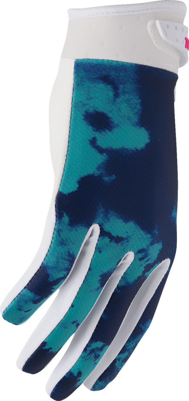 THOR Launchmode Bleach Gloves - White/Aqua - 2XL 3330-8330