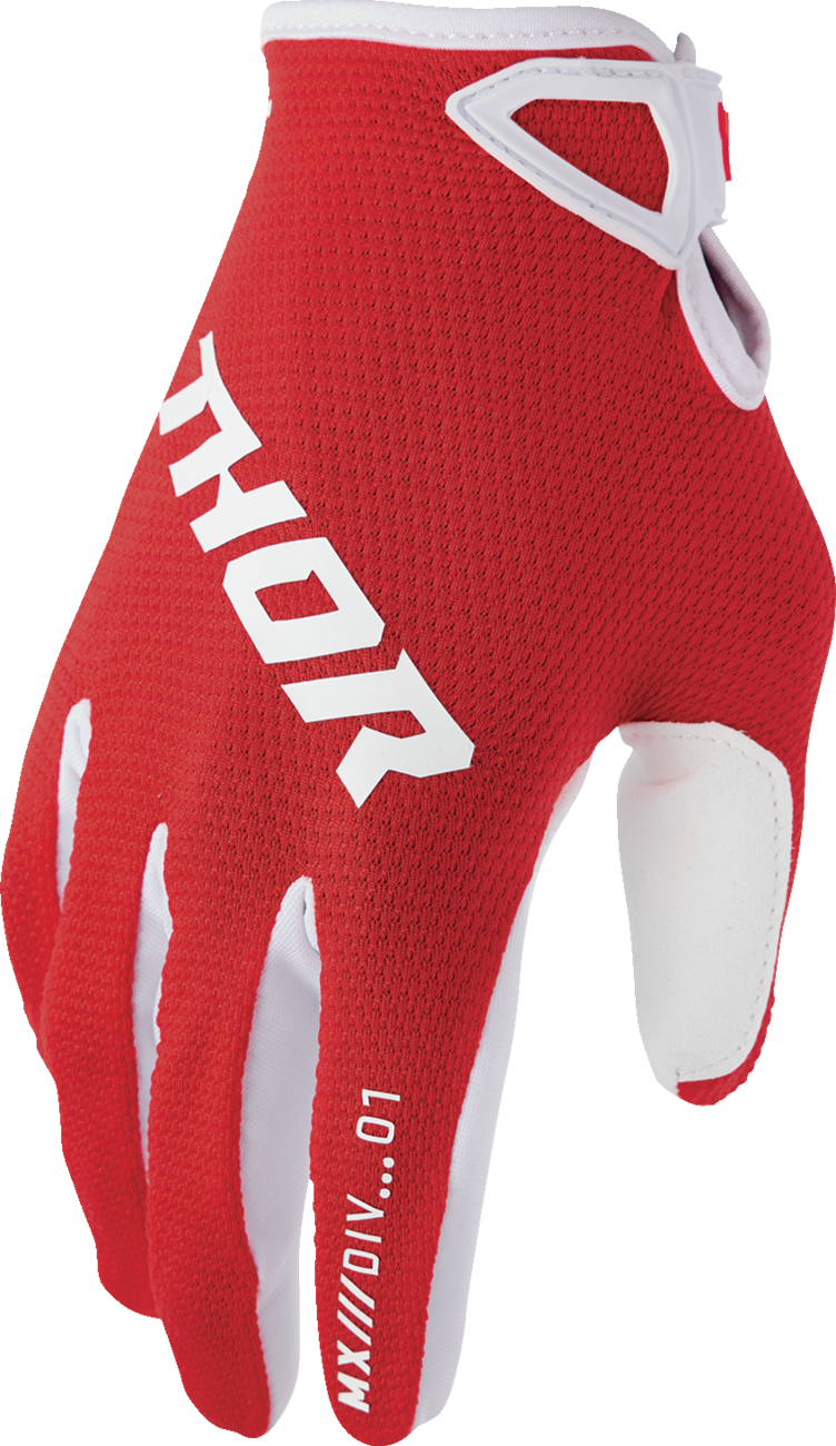 THOR Ridemode Static Gloves - Red - Large 3330-8340