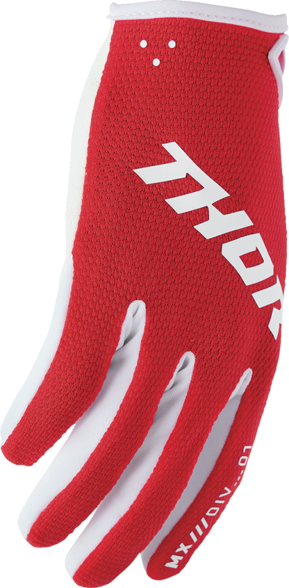 THOR Ridemode Static Gloves - Red - Large 3330-8340