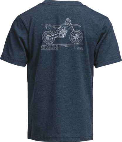 THOR Youth Blueprint T-Shirt - Navy - XS 3032-3871