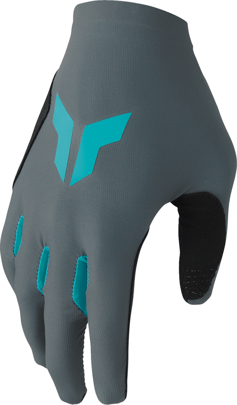 THOR Women's Sportmode Iconic Gloves - Gray/Aqua - Small 3331-0280