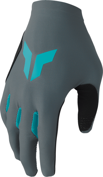 THOR Women's Sportmode Iconic Gloves - Gray/Aqua - Small 3331-0280