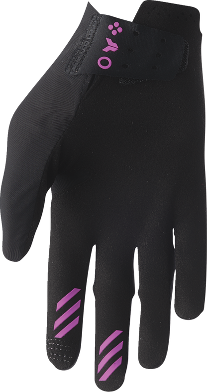 THOR Women's Sportmode Iconic Gloves - Black/Orchid - Small 3331-0284