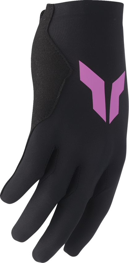 THOR Women's Sportmode Iconic Gloves - Black/Orchid - Large 3331-0286
