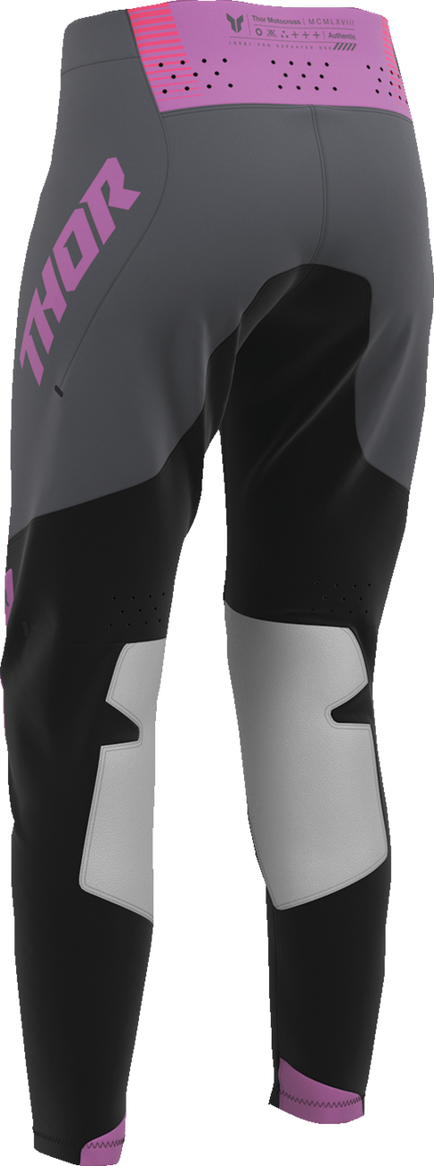 THOR Women's Sportmode Velocity Pants - Black/Orchid - US 7/8 2902-0403