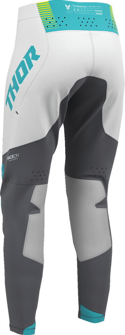 THOR Women's Sportmode Velocity Pants - Gray/Aqua - US 7/8 2902-0411