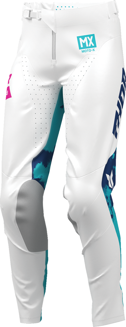 THOR Women's Launchmode Bleach Pants - White/Aqua - US 1/2 2902-0416