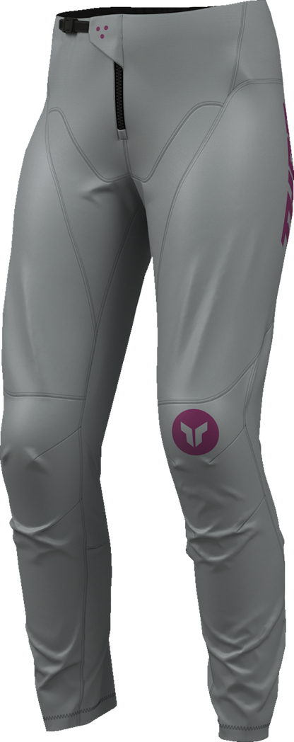 THOR Women's Ridemode Menace Pants - Purple/Gray - US 9/10 2902-0485