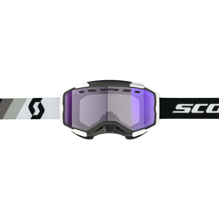 SCOTT FURY LS SNOWX PREMIUM BLACK/WHITE "LS" BLUE CHROME