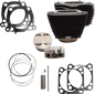 S&S CYCLE Cylinder Kit - 124" Big Bore - Wrinkle Black w/o Highlights - 107" M8 910-0681A