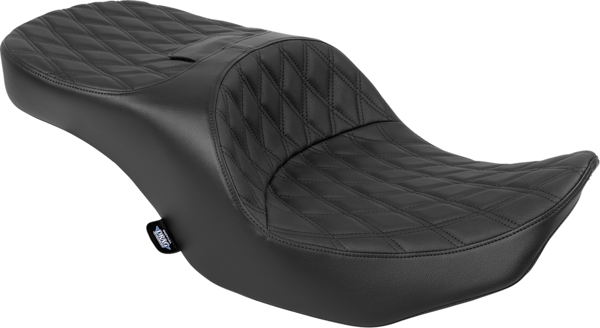 DRAG SPECIALTIES SEATS Forward Position Freedom Seat - Vinyl/Solar Leather - Black Double Diamond Stitch - FLH/FLT '23-'25 4715F