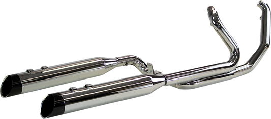 KHROME WERKS 2-into-1-into-2 Dominator-SR Exhaust System - Chrome - Without End Caps - Twin Cam Touring 200630-SR