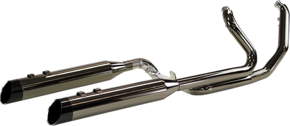 KHROME WERKS 2-into-1-into-2 Dominator-SR Exhaust System - Eclipse - Without End Caps - M8 Touring 201810A-SR