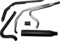KHROME WERKS 2-into-1 Outlaw-SR Exhaust System - Black - Without End Cap - Twin Cam Touring 200785-SR