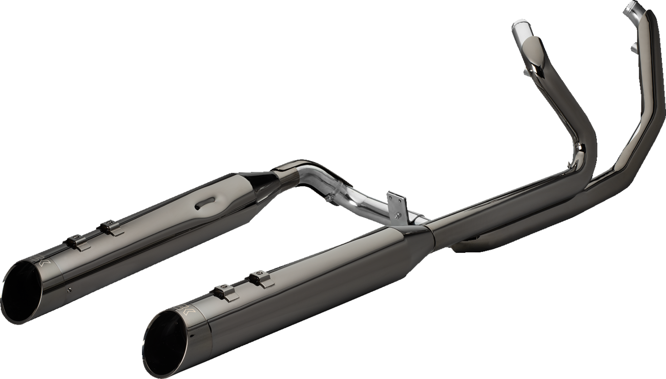 KHROME WERKS 2-into-1-into-2 Dominator-SR Exhaust System - Eclipse - Without End Caps - Twin Cam Touring 201830-SR